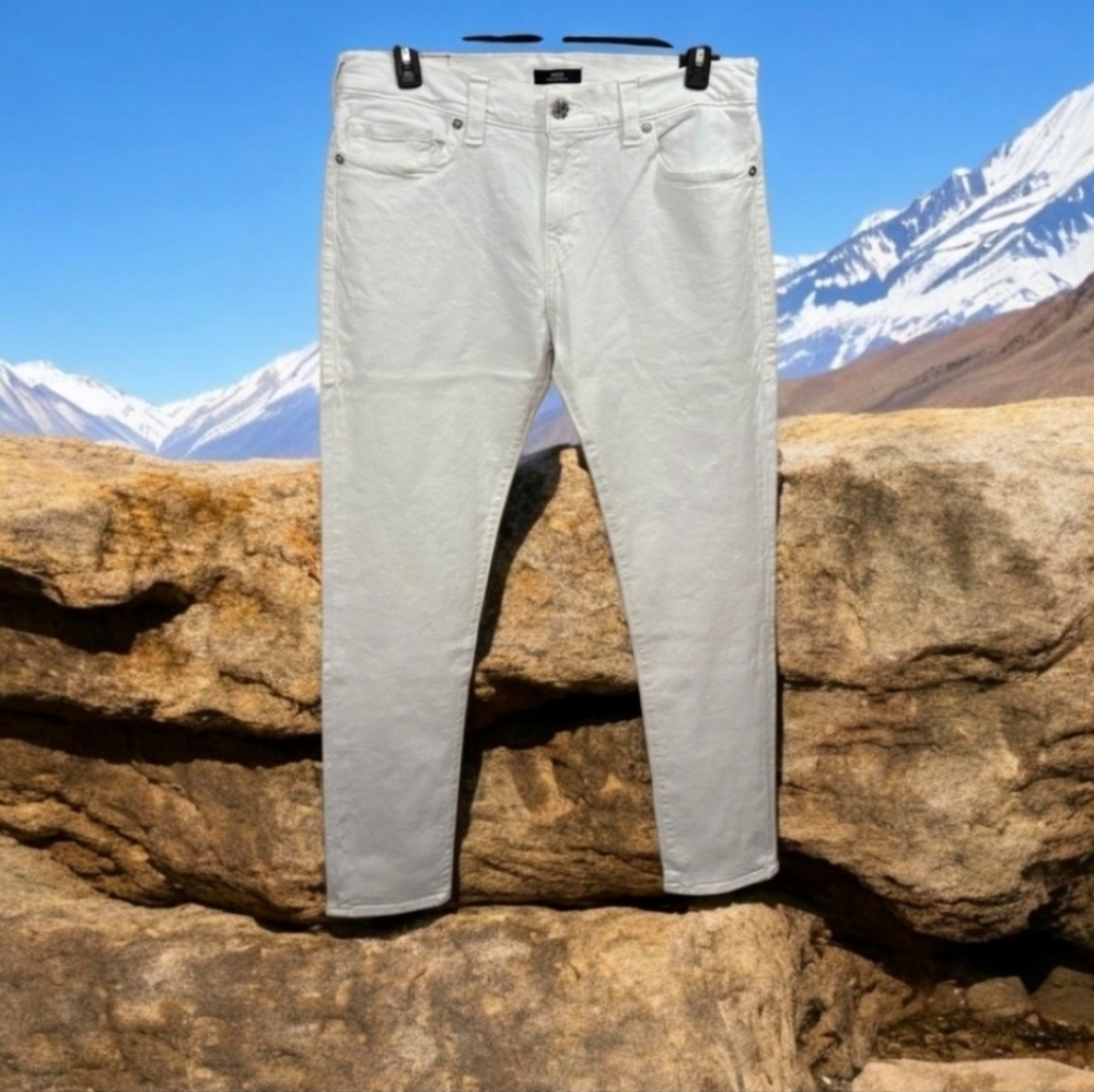 True Religion Rocco Relaxed Skinny  White Jeans Pants - Picture 2 of 13